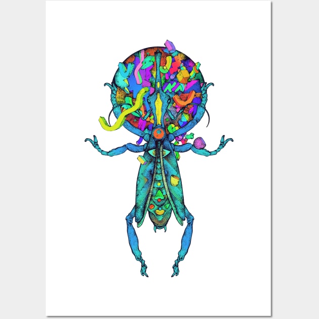 Spatial Beetle Multicolor Wall Art by ImmortalPink